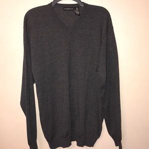 Like new, Dark Grey 💯% Wool v neck sweater
